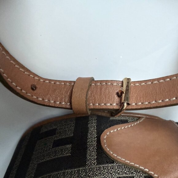 Vintage Zucca Print Saddle Bag | Monogram Logo 90s Style - Picture 10 of 13